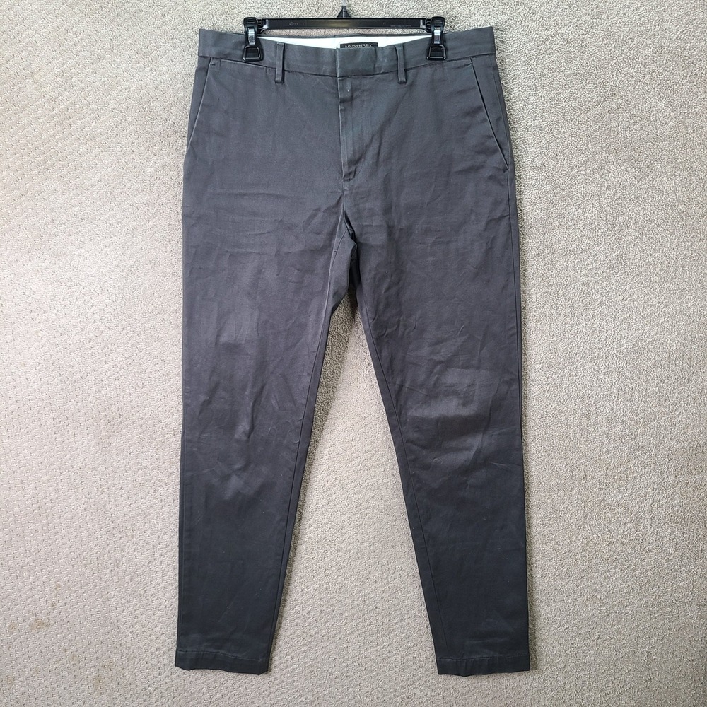 Banana Republic Pants Mens 32x34 Gray Mason Athletic Tapered Chino Cotton Casual